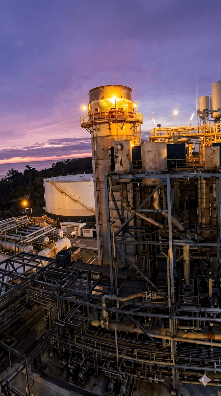 Planta industrial y mantenimiento en sector energético